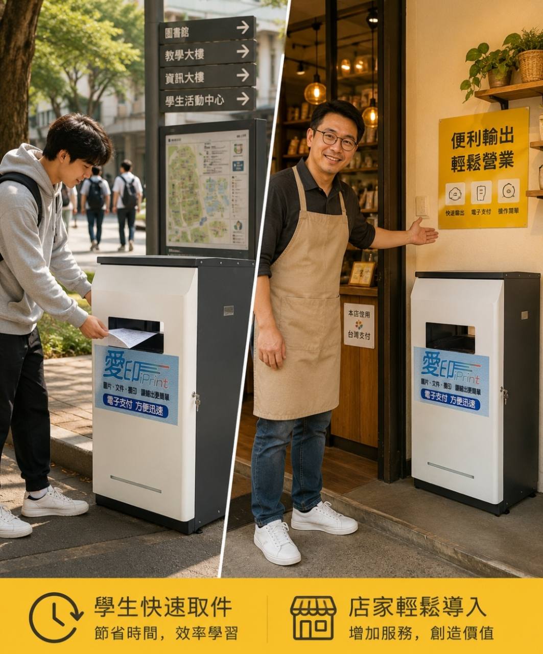 學生快速取件、店家輕鬆導入：自助列印怎麼同時服務兩邊？