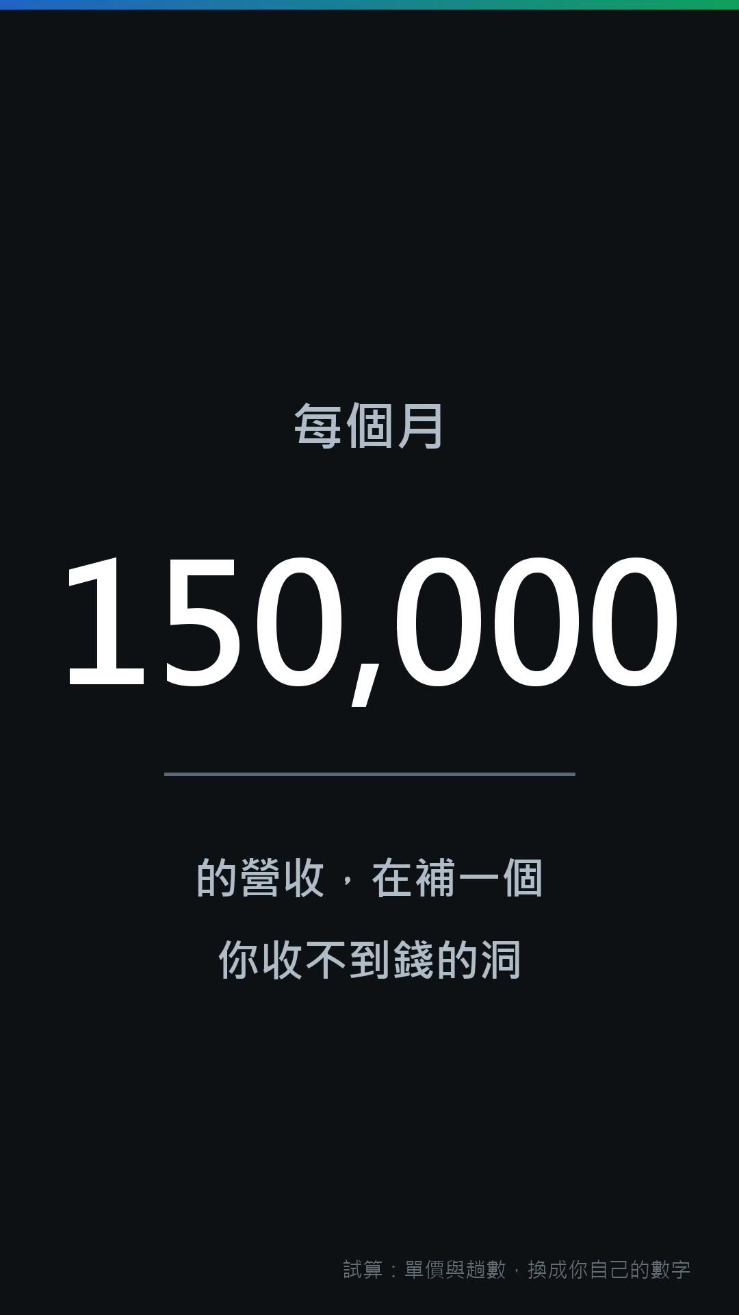 雲繫掃描王短版影片封面：以每月 15 萬元營業額的假設試算，說明掃描派工在填補的成本缺口